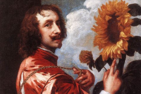 Anthonis van Dyck: Selbstporträt mit einer Sonnenblume