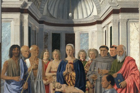 Piero della Francesca La Vergine con il Bambino e santi