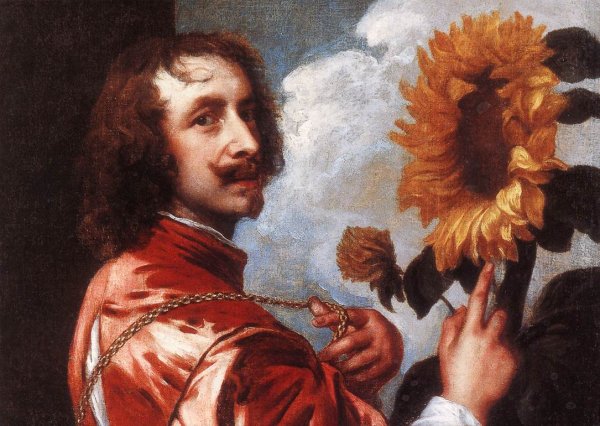 Anthonis van Dyck: Selbstporträt mit einer Sonnenblume