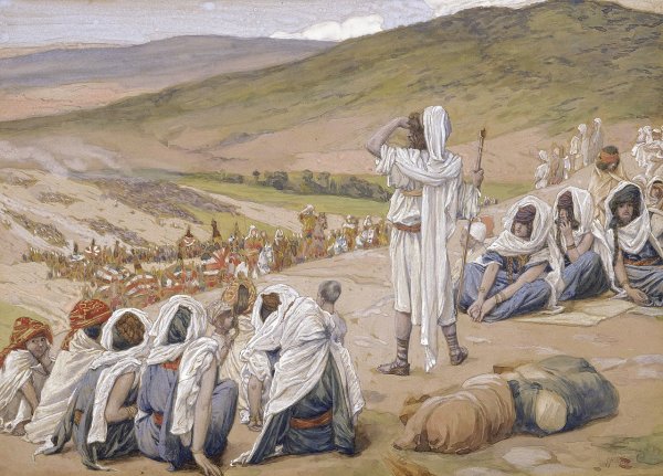 James Tissot: Jakob sieht Esau kommen
